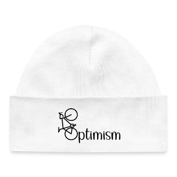 Cycliste Optimism - Bonnet bébé bio - blanc - Devant