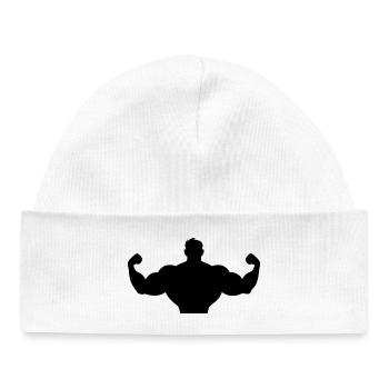 Strong man - Baby Organic Beanie - white - Front