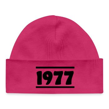 1977 Geburtstag 1977  - Baby Organic Mütze - Weiß - Vorne