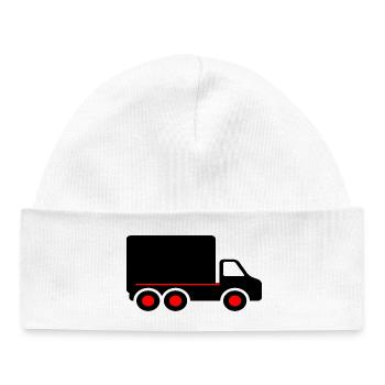 camion - Bonnet bébé bio - blanc - Devant