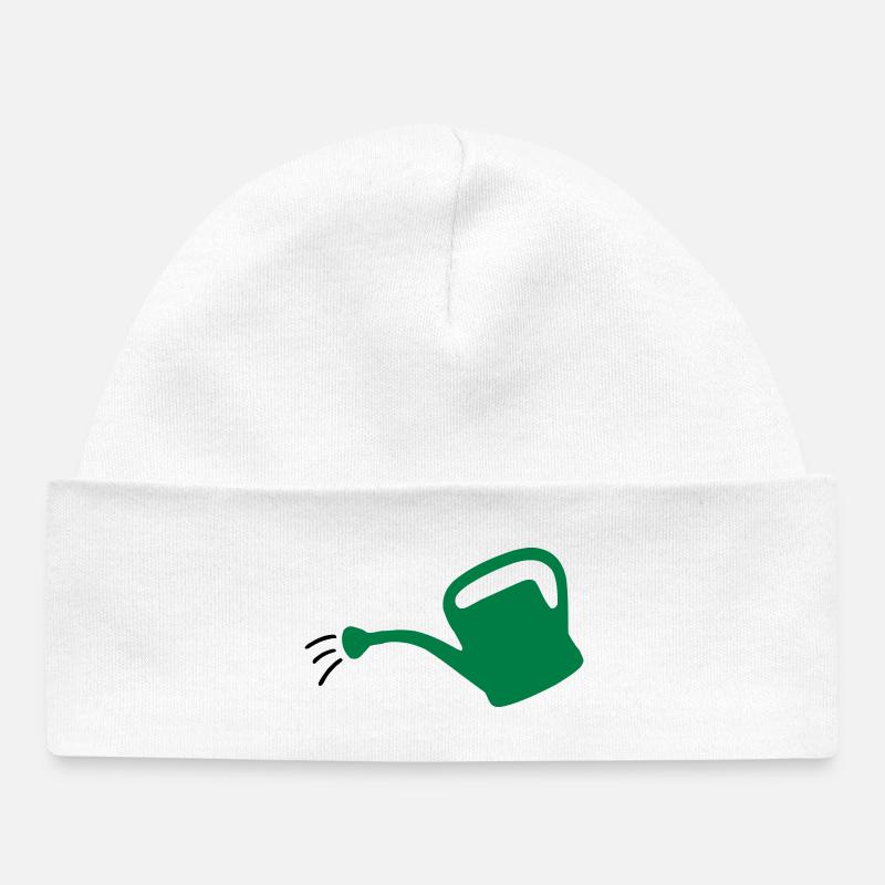 Arrosoir - Bonnet bébé bio - blanc