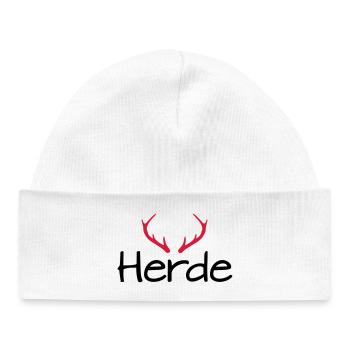 Herde Geweih Hirschgeweih - Baby Organic Mütze - Weiß - Vorne