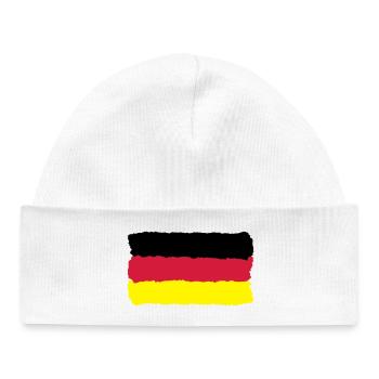 or rouge noir Allemagne flag Allemagne - Bonnet bébé bio - blanc - Devant