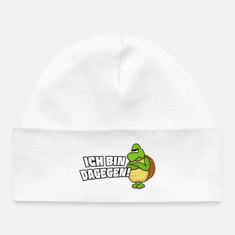 Je suis contre - Bonnet bébé bio - blanc