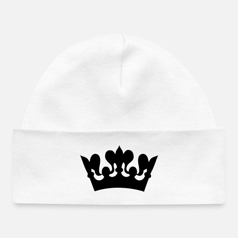 Image d’un dessin de couronne # - Bonnet bébé bio - blanc