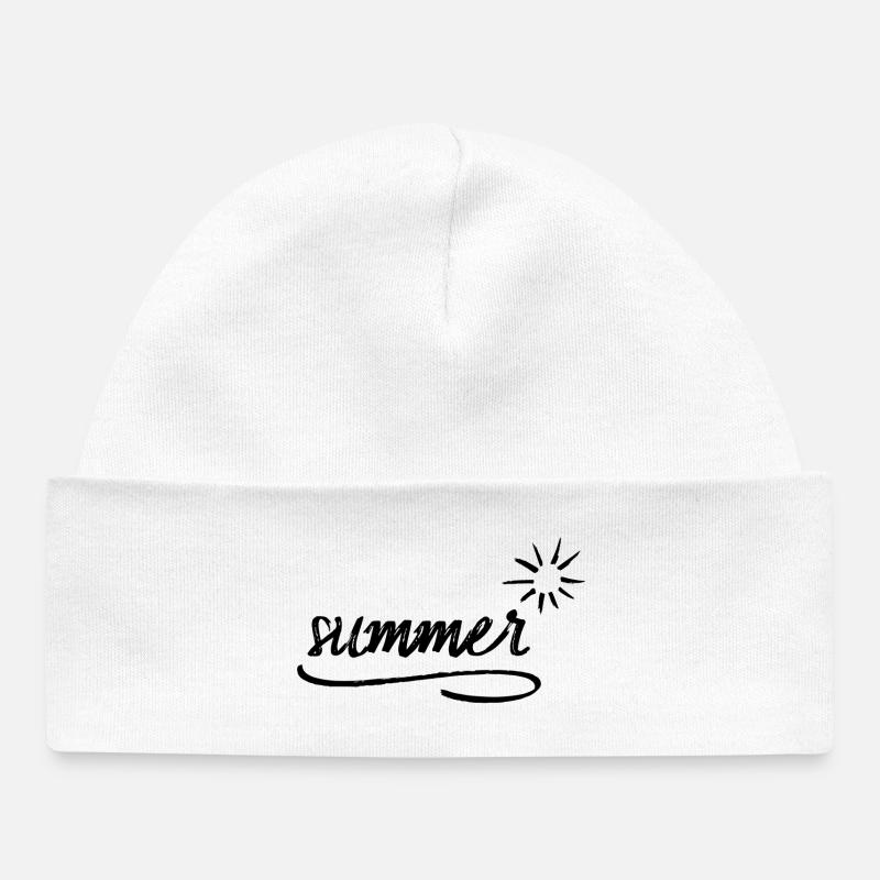buzzer - Baby Organic Beanie - white