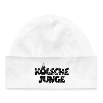 Kölsche Junge (Vintage) Kölner Jungs aus Köln - Baby Organic Mütze - Weiß - Vorne