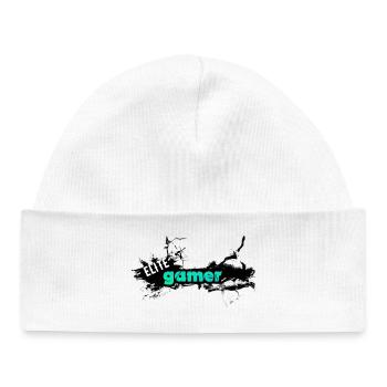 Elite Gamer Motivational Design - Baby Organic Beanie - white - Front