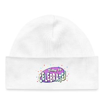 Festive Confetti Explosion - Baby Organic Beanie - white - Front
