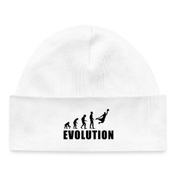 Basket-ball cadeau EVOLUTION BASKET - Bonnet bébé bio - blanc - Devant