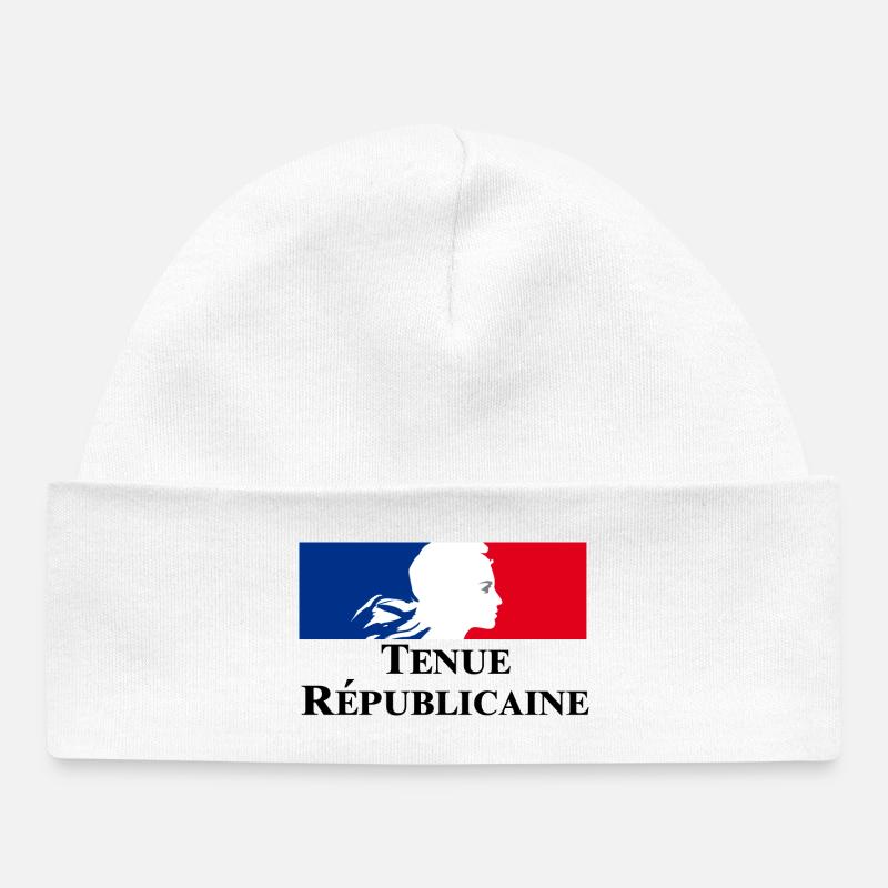 Tenue Républicaine - Bonnet bébé bio - blanc