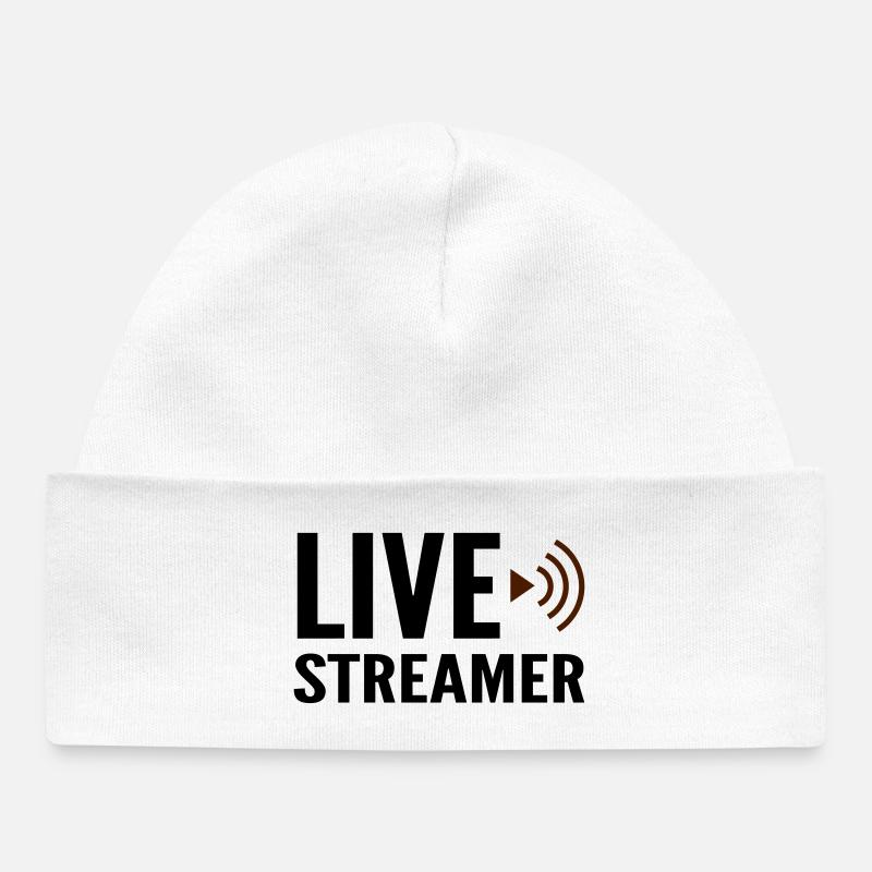 Streamer en direct - Bonnet bébé bio - blanc