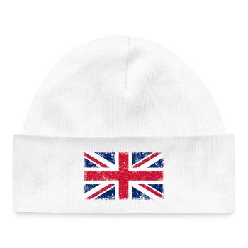 Grande-Bretagne - Bonnet bébé bio - blanc - Devant