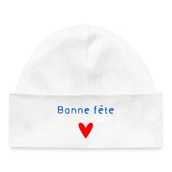 OMA. MUTTERTAG. ALLES GUTE ZUM OMA-TAG. ICH LIEBE DICH - Baby Organic Mütze - Weiß - Vorne