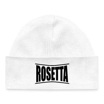 Tee shirt idée cadeau t-shirt Rosetta - Bonnet bébé bio - blanc - Devant