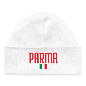 Parma Italien Flagge Design - Baby Organic Mütze - Weiß - Vorne