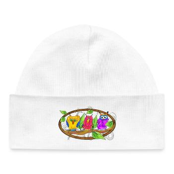 Wisdom - Owl Edition - Baby Organic Beanie - white - Front