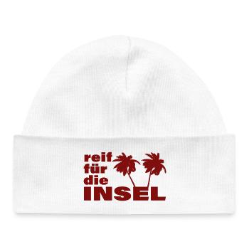 READY FOR THE ISLAND - Baby Organic Beanie - white - Front