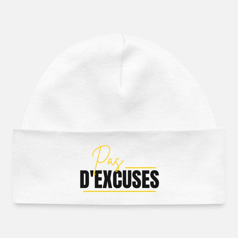 Pas D'Exuses - Bonnet bébé bio - blanc