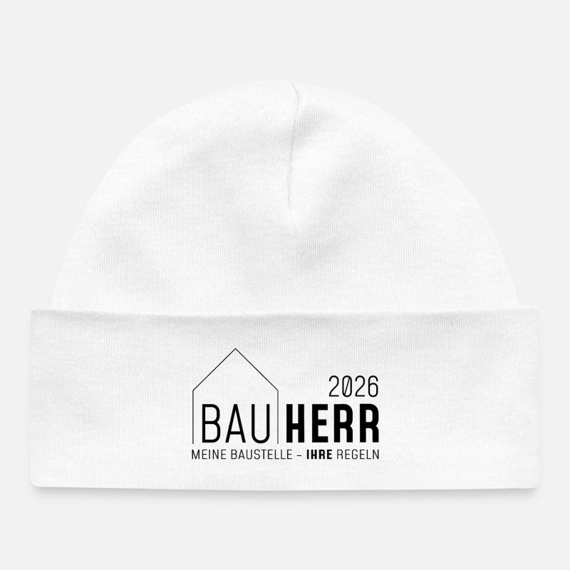 Builder 2026 - Mon chantier VOS règles - Bonnet bébé bio - blanc