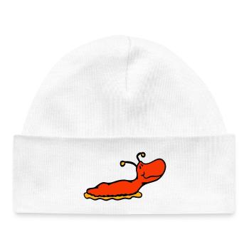 Slug snail without shell smiles - Baby Organic Beanie - white - Front