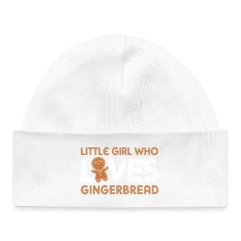 Lebkuchen Weihnachten Lebkuchenmann Gingerbread - Baby Organic Mütze - Weiß - Vorne