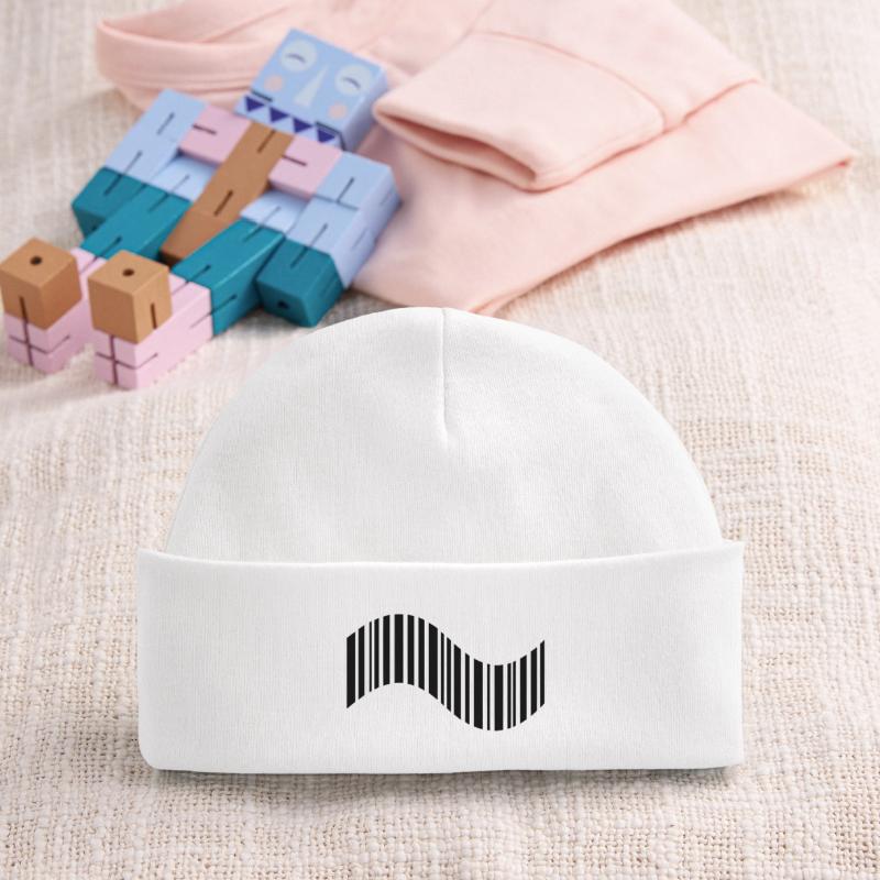 Code-barres en forme ondulée Bonnet bébé bio