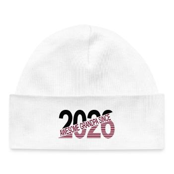Awesome_grandpa_since_2026 - Baby Organic Beanie - white - Front