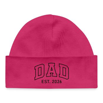 New Dad 2026 Gift – Dad Shirt for Birth - Baby Organic Beanie - white - Front