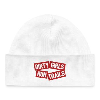 Dirty Girls laufen Trails - Baby Organic Mütze - Weiß - Vorne