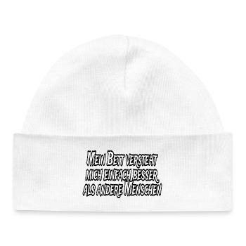 Mon lit me comprend mieux - Bonnet bébé bio - blanc - Devant