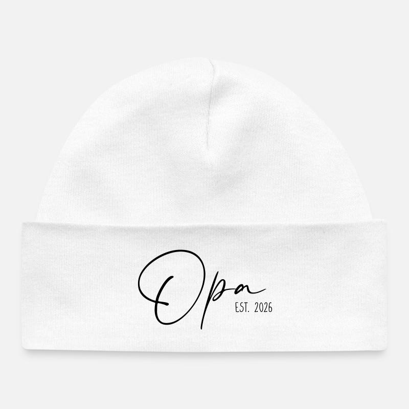 Papy Est 2026 - Bonnet bébé bio - blanc