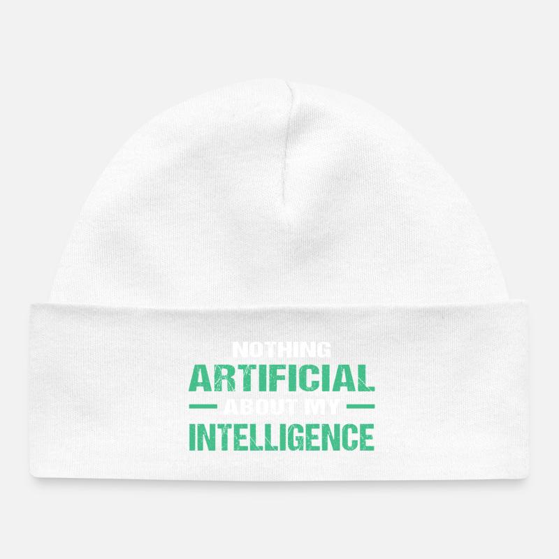 GPT Artificial Intelligence - Baby Organic Beanie - white