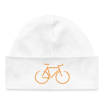 Fahrrad Fahrradfahrer Geschenk - Baby Organic Mütze - Weiß - Vorne