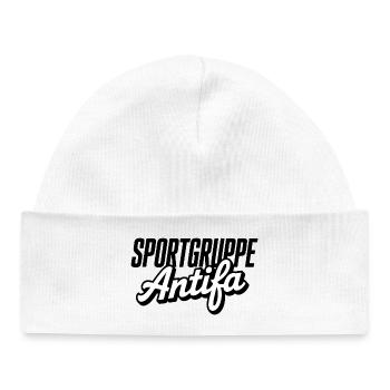 Sportgruppe Antifa - Antifaschistische Kleidung - Bonnet bébé bio - blanc - Devant