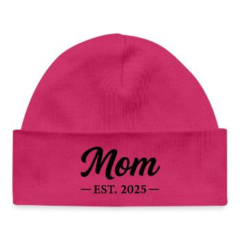 Mom Est 2025 - Baby Organic Mütze - Weiß - Vorne