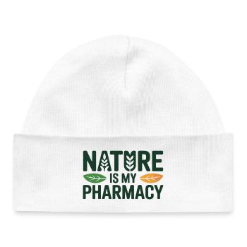 Naturopath Nature Is My Pharmacy Professional - Baby Organic Beanie - white - Front