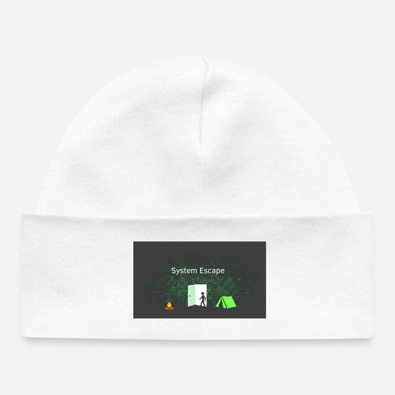 System Escape - Baby Organic Beanie - white
