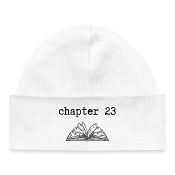 chapter 23 Birthday - Baby Organic Beanie - white - Front
