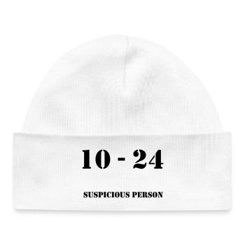 10-24_MP_Suspicious_person - Baby Organic Beanie - white - Front