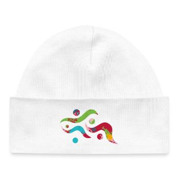 Yoga design_20 - Bonnet bébé bio - blanc - Devant