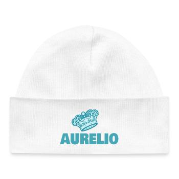Geschenk für Aurelio - Baby Organic Mütze - Weiß - Vorne