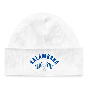 Drapeaux grecs de Kalambaka - Bonnet bébé bio - blanc - Devant