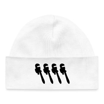 Water Pump Pliers - Baby Organic Beanie - white - Front