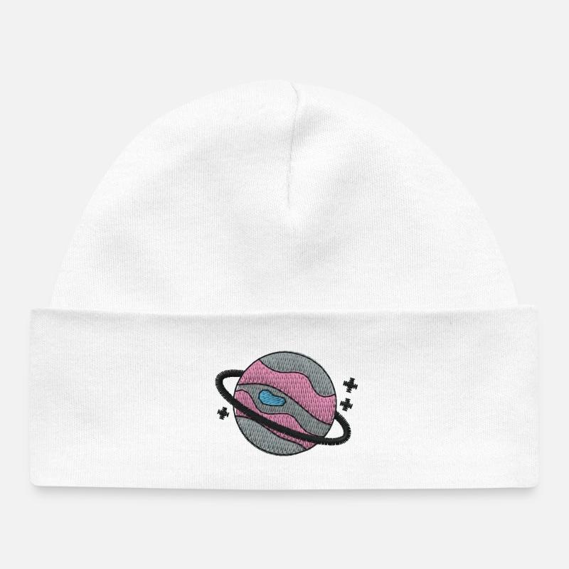 Saturne - Bonnet bébé bio - blanc