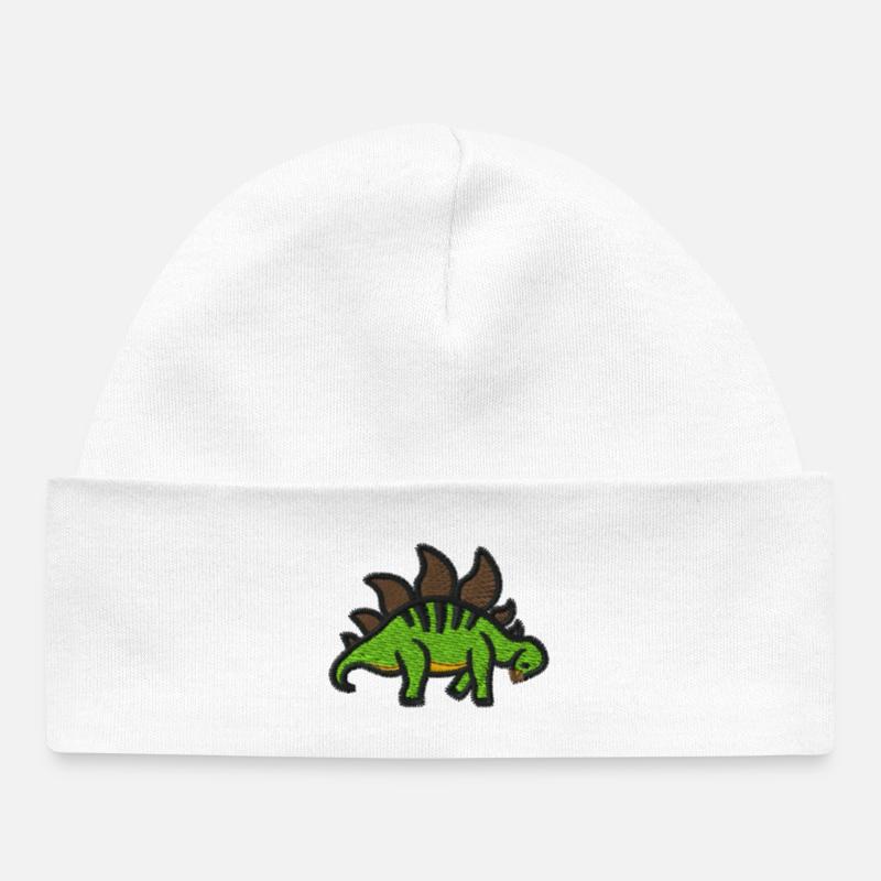 Stegosaurus - Bonnet bébé bio - blanc