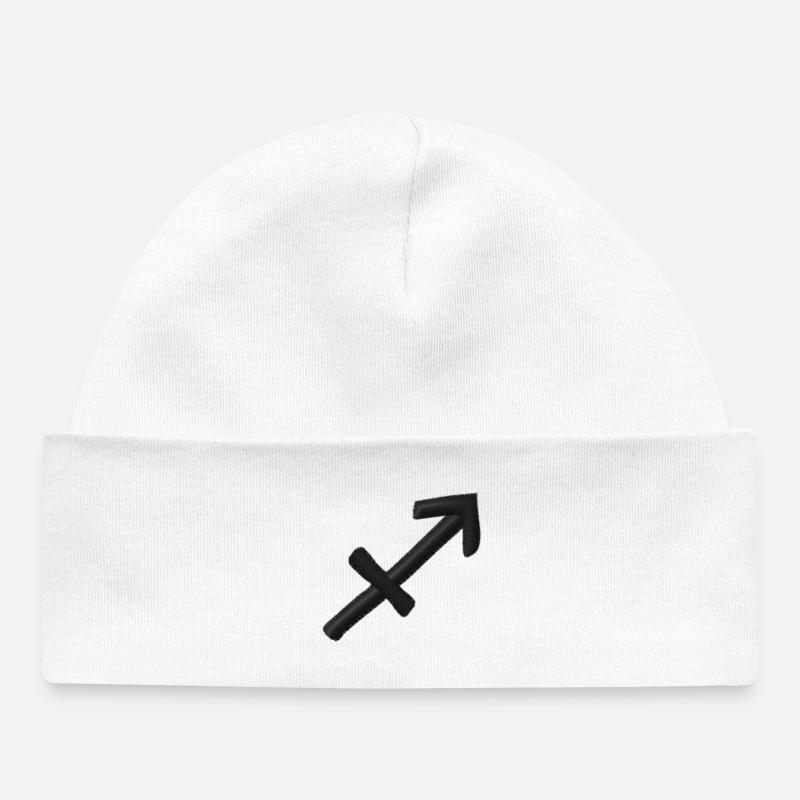Sagittaire - Bonnet bébé bio - blanc