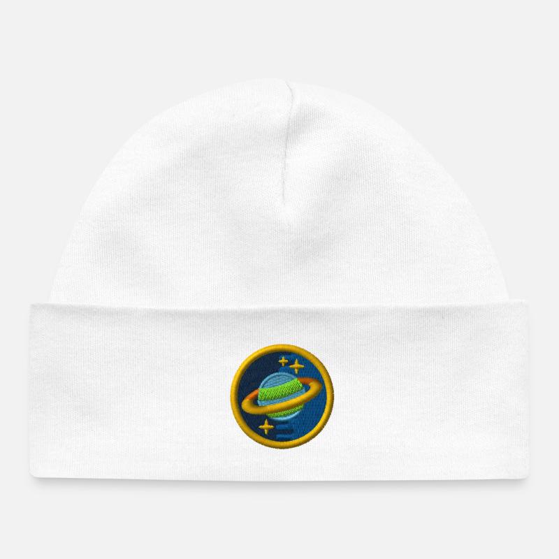 Saturne - Bonnet bébé bio - blanc