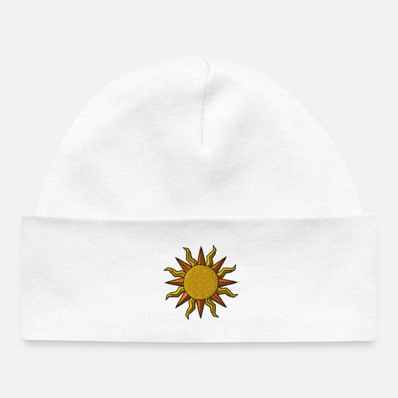 Soleil - Bonnet bébé bio - blanc