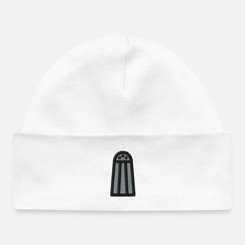 Salière brodée - Bonnet bébé bio - blanc